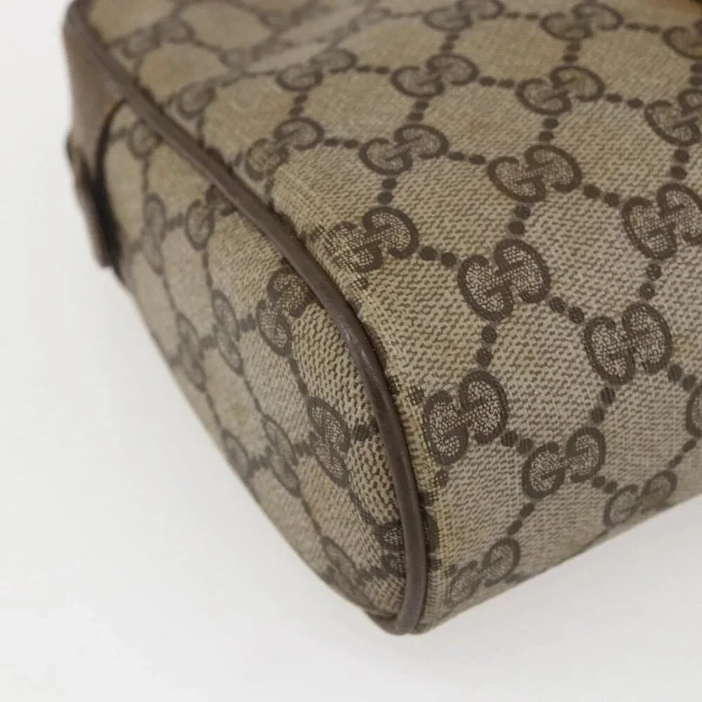 GUCCI GG Supreme Web Sherry Line Clutch Bag PVC Beige Gold 89 01 012 Auth 158514 - Picture 11 of 16